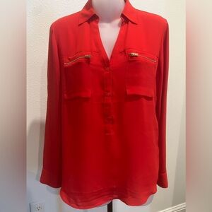 Express Womens Long Sleeve Button Up Shirt